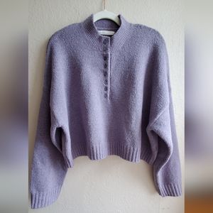 Oak+Fort Cropped Mockneck Sweater